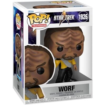 Funko POP! TV: Star Trek The Next Generation Worf Figura in vinile da collezione Idea regalo Prodotto ufficiale Giocattoli per bambini e adulti Modello di figura per collezionisti Funko POP! TV: Star Trek The Next Generation Worf Figura in vinile da collezione Idea regalo Prodotto ufficiale Giocattoli per bambini e adulti Modello di figura per collezionisti