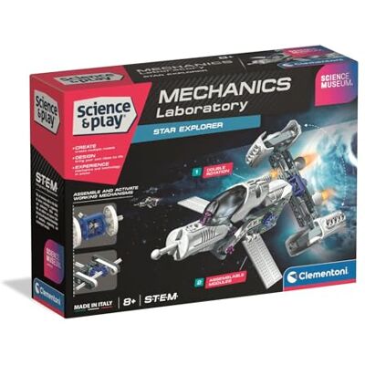Clementoni Laboratorio Meccanico Science&Play Star Explorer, Set Costruzione STEM per Bambini dagli 8 Anni in su, Made in Italy, Clementoni Laboratorio Meccanico Science&Play Star Explorer, Set Costruzione STEM per Bambini dagli 8 Anni in su, Made in Italy,