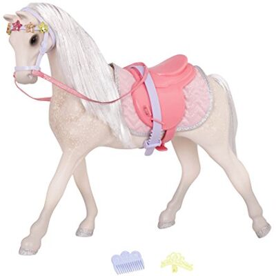 Glitter Girls Starlight Cavallo giocattolo da 36 cm Criniera e coda bianche e lucenti Tiara e sella rimovibile Accessori per bambole Bambini 3 anni + Glitter Girls Starlight Cavallo giocattolo da 36 cm Criniera e coda bianche e lucenti Tiara e sella rimovibile Accessori per bambole Bambini 3 anni +