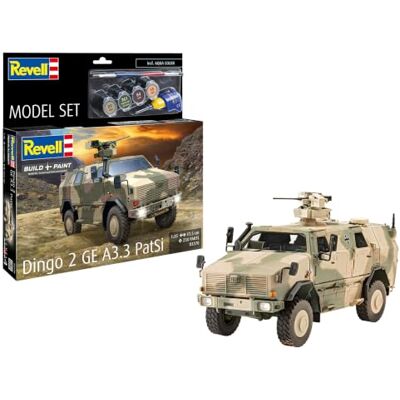 Revell Set di modellini Dingo 2 GE A3.3 PatSi in scala 1:35, in plastica, con accessori Revell Set di modellini Dingo 2 GE A3.3 PatSi in scala 1:35, in plastica, con accessori