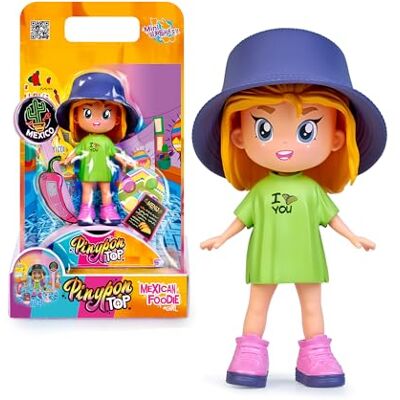 Pinypon TOP Mexican Foodie, TOP Girl a tema messicano, figura con braccia e gambe articolate, doppia espressione, vestiti e scarpe intercambiabili, busta con accessori, + 4 anni,Famosa () Pinypon TOP Mexican Foodie, TOP Girl a tema messicano, figura con braccia e gambe articolate, doppia espressione, vestiti e scarpe intercambiabili, busta con accessori, + 4 anni,Famosa ()