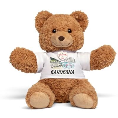 Trudi Bear Marlon T-SHIRT SARDEGNA Peluche con maglietta città italiane, gift ricordo gadget viaggi 32x30x20 cm taglia M Souvenir modello Trudi Bear Marlon T-SHIRT SARDEGNA Peluche con maglietta città italiane, gift ricordo gadget viaggi 32x30x20 cm taglia M Souvenir modello
