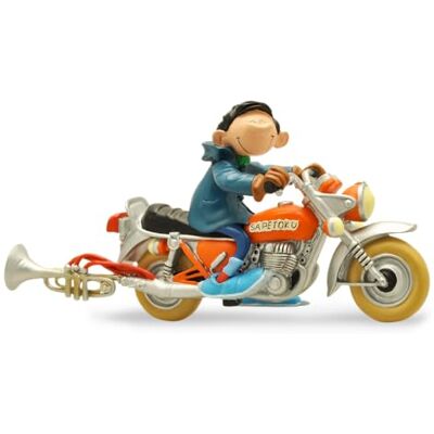 Plastoy Gaston Lagaffe Figurina Gaston e la moto Sapetoku Resina 11 cm Plastoy Gaston Lagaffe Figurina Gaston e la moto Sapetoku Resina 11 cm