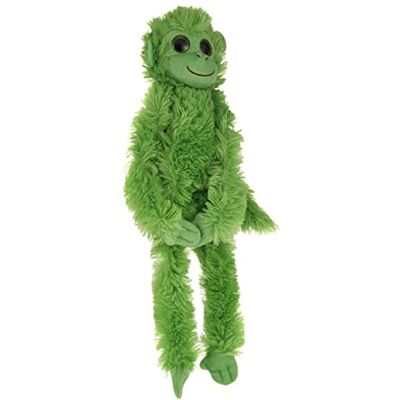 Aurora World Peluche a Forma di scimmietta, da Appendere, Colore: Verde (Bright Green), 50 cm Aurora World Peluche a Forma di scimmietta, da Appendere, Colore: Verde (Bright Green), 50 cm