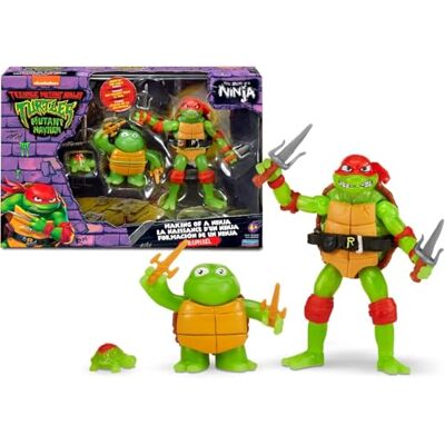 TORTUGAS NINJA Pacchetto evoluzione Raphael, include tartaruga pre mutazione, figura di base e Raphael trasformato, liquido OOZE che fa brillare le figure, per bambini di 4 anni+, famoso () TORTUGAS NINJA Pacchetto evoluzione Raphael, include tartaruga pre mutazione, figura di base e Raphael trasformato, liquido OOZE che fa brillare le figure, per bambini di 4 anni+, famoso ()