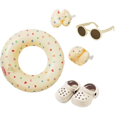 Heless Set da Nuoto per Bambole in Beige Heart Confetti, con Anello da Nuoto, Ali da Acqua, Zoccoli e Occhiali da Sole, per Bambole e Peluche di Dimensioni 35-45 cm Heless Set da Nuoto per Bambole in Beige Heart Confetti, con Anello da Nuoto, Ali da Acqua, Zoccoli e Occhiali da Sole, per Bambole e Peluche di Dimensioni 35-45 cm