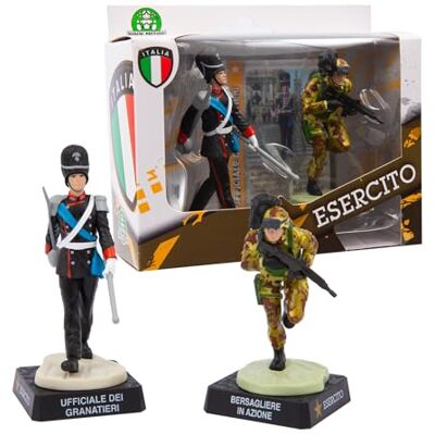 Giochi Preziosi Esercito Italiano, Personaggio Ufficiale dei Granatieri e Bersagliere in Azione, Altezza 8 cm, Soldatini Giocattolo Militari dell'Esercito Italiano, Uniforme Dettagliata Giochi Preziosi Esercito Italiano, Personaggio Ufficiale dei Granatieri e Bersagliere in Azione, Altezza 8 cm, Soldatini Giocattolo Militari dell'Esercito Italiano, Uniforme Dettagliata