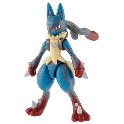 BANDAI Pokémon Statuetta articolata da costruire, 10 cm, Lucario Model Kit BANDAI Pokémon Statuetta articolata da costruire, 10 cm, Lucario Model Kit