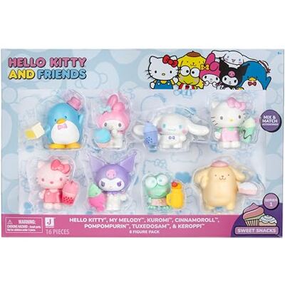 Giochi Preziosi Hello Kitty 2" Figure Confezione da 8 personaggi ufficiali da collezionista Carini personaggi Hello Kitty in abiti divertenti Perfetto per sacchetti per feste, decorazioni torte, regali e Giochi Preziosi Hello Kitty 2" Figure Confezione da 8 personaggi ufficiali da collezionista Carini personaggi Hello Kitty in abiti divertenti Perfetto per sacchetti per feste, decorazioni torte, regali e