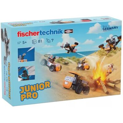 fischertechnik Junior Pro – giocattolo da costruzione per bambini, 7 modelli tra cui un camion dei pompieri, dai 5 anni, arancione fischertechnik Junior Pro – giocattolo da costruzione per bambini, 7 modelli tra cui un camion dei pompieri, dai 5 anni, arancione