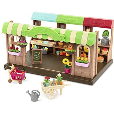 Li'L Woodzeez B. toys Mercato contadino di Hoppin' Negozio di giocattoli Mobili e accessori per giocattoli Playset per bambini Playset di figurine 3 anni + Li'L Woodzeez B. toys Mercato contadino di Hoppin' Negozio di giocattoli Mobili e accessori per giocattoli Playset per bambini Playset di figurine 3 anni +