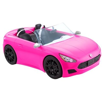 Barbie Cabrio Veicolo Decapottabile Rosa a Due Posti con Ruote Funzionanti e Dettagli Realistici, Giocattolo per Bambini 3+ Anni, Barbie Cabrio Veicolo Decapottabile Rosa a Due Posti con Ruote Funzionanti e Dettagli Realistici, Giocattolo per Bambini 3+ Anni,