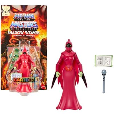 Masters of the Universe Origins Tessitrice d'ombre Cartoon Collection, action figure dalla serie MOTU anni '80, strega con mantello e bacchetta magica, giocattolo da collezione, 6+ anni, Masters of the Universe Origins Tessitrice d'ombre Cartoon Collection, action figure dalla serie MOTU anni '80, strega con mantello e bacchetta magica, giocattolo da collezione, 6+ anni,