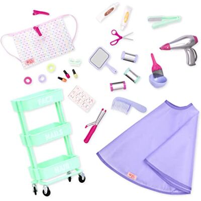Our Generation 45399 Set salone per capelli con accessori per lo styling Accessori per bambole da 46 cm, con carrello, senza sedia per bambini dai 3 anni in su, 19 x 39,4 x 48,9 cm Our Generation 45399 Set salone per capelli con accessori per lo styling Accessori per bambole da 46 cm, con carrello, senza sedia per bambini dai 3 anni in su, 19 x 39,4 x 48,9 cm