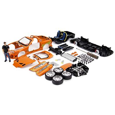 Jada Toys Kit di modellino pressofuso Fast & Furious Brian & Toyota Supra, in scala 1:24 con figura pressofusa da 7 cm, colore: arancione Jada Toys Kit di modellino pressofuso Fast & Furious Brian & Toyota Supra, in scala 1:24 con figura pressofusa da 7 cm, colore: arancione