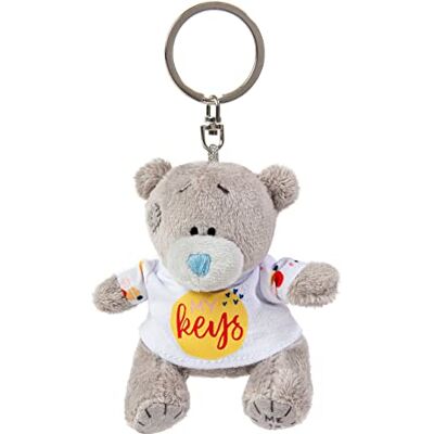 Bear Me to You Tatty Teddy Portachiavi in peluche "My Keys", collezione ufficiale, Grigio, S Bear Me to You Tatty Teddy Portachiavi in peluche "My Keys", collezione ufficiale, Grigio, S