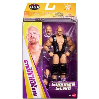 Mattel WWE Elite Collection Stone Cold Steve Austin Premium Live Event, action figure e accessori SummerSlam inclusi, pezzi per costruire Jesse "The Body" Ventura, 8+ anni, Mattel WWE Elite Collection Stone Cold Steve Austin Premium Live Event, action figure e accessori SummerSlam inclusi, pezzi per costruire Jesse "The Body" Ventura, 8+ anni,