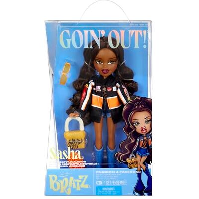 Bratz Goin' Out! Bambola Sasha 1 Bambola da Collezione con Accessori, Dotata di un Vestito, una Borsetta, un Paio di Occhiali da Sole e una Spazzola Giocattolo per Bambini Età 6+ Bratz Goin' Out! Bambola Sasha 1 Bambola da Collezione con Accessori, Dotata di un Vestito, una Borsetta, un Paio di Occhiali da Sole e una Spazzola Giocattolo per Bambini Età 6+
