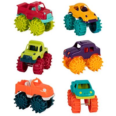 Battat – Mini Monster Truck – Auto Giocattolo – Confezione da 6 Pezzi e Borsa per la conservazione – Camioncini Colorati per Bambini – Facile da Pulire – 2 Anni + Battat – Mini Monster Truck – Auto Giocattolo – Confezione da 6 Pezzi e Borsa per la conservazione – Camioncini Colorati per Bambini – Facile da Pulire – 2 Anni +