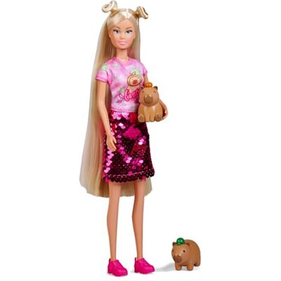 Simba Steffi Love Capibara, bambola Fashion 29 cm con Animaletto Capibara e Accessori, abito swap, +3 Anni, Simba Steffi Love Capibara, bambola Fashion 29 cm con Animaletto Capibara e Accessori, abito swap, +3 Anni,