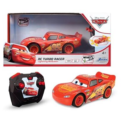 Jada Dickie Radiocomando Cars Saetta Mc Queen Turbo, 203084028, +4 anni, ricarica USB, scala 1:24 Jada Dickie Radiocomando Cars Saetta Mc Queen Turbo, 203084028, +4 anni, ricarica USB, scala 1:24