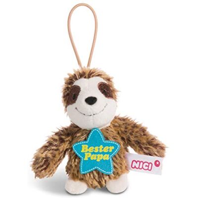 NICI Ciondolo a Forma di Bradipo con Scritta Bester papà, 8 cm, Colore: Marrone NICI Ciondolo a Forma di Bradipo con Scritta Bester papà, 8 cm, Colore: Marrone