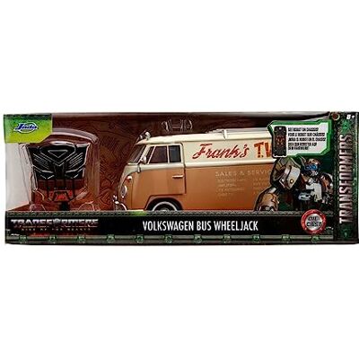 Jada Toys Transformers Wheeljack VW Bus (T7) – Volkswagen Bulli di Transformers 7: ascesa delle bestie, la Cast Auto dagli 8 anni con moneta collezionabile, 1:24, 19 cm Jada Toys Transformers Wheeljack VW Bus (T7) – Volkswagen Bulli di Transformers 7: ascesa delle bestie, la Cast Auto dagli 8 anni con moneta collezionabile, 1:24, 19 cm