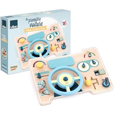 Vilac auto Lavagna prima età-1 cruscotto multi-attività Giochi di risveglio legno-Giocattolo per bambini dai 18 mesi-, Vilac auto Lavagna prima età-1 cruscotto multi-attività Giochi di risveglio legno-Giocattolo per bambini dai 18 mesi-,