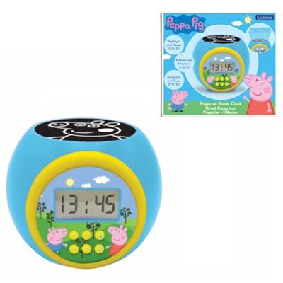 Lexibook Sveglia con proiettore Peppa Pig con Funzione Snooze, Luce Notturna con Timer, Schermo LCD, a Batteria, Blu/Giallo, Lexibook Sveglia con proiettore Peppa Pig con Funzione Snooze, Luce Notturna con Timer, Schermo LCD, a Batteria, Blu/Giallo,