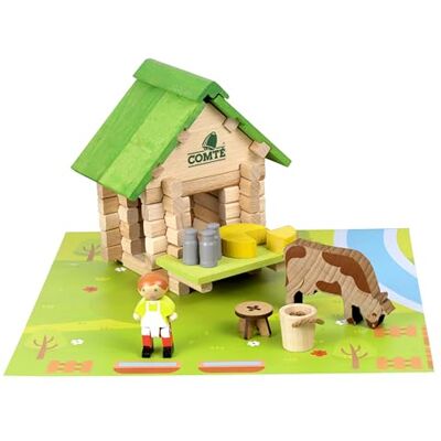 Jeujura Le Chalet du Contea 60 Pezzi Gioco di costruzione in Legno da 5 Anni Chalet, Formaggio, Mucca e Accessori Universo Montagna e Fattoria Giurassiana Made in France Jeujura Le Chalet du Contea 60 Pezzi Gioco di costruzione in Legno da 5 Anni Chalet, Formaggio, Mucca e Accessori Universo Montagna e Fattoria Giurassiana Made in France