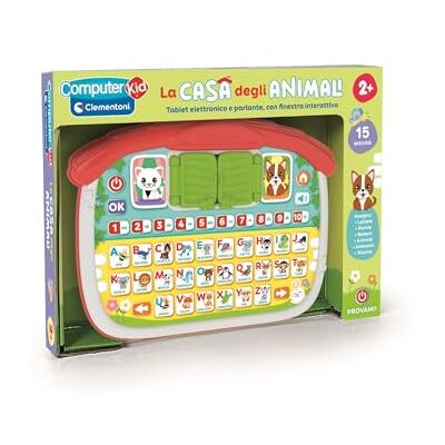 Clementoni Computer Kid La Casa degli Animali, Gioco Educativo Bambini 2-4 Anni, 16 attività, Impara Lettere Numeri Animali Habitat e Musica, con Finestra Interattiva, Lingua Italiana, Clementoni Computer Kid La Casa degli Animali, Gioco Educativo Bambini 2-4 Anni, 16 attività, Impara Lettere Numeri Animali Habitat e Musica, con Finestra Interattiva, Lingua Italiana,