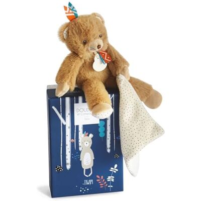 Doudou et Compagnie Peluche Orso con Doudou 21 cm Marrone Tiwipi Doudou et Compagnie Peluche Orso con Doudou 21 cm Marrone Tiwipi