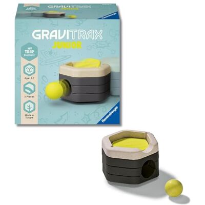 Ravensburger GraviTrax Junior Element My Trap: Ingoia e rilascia biglie, Accessorio pista biglie 3 pezzi, Gioco STEM 3+ anni, Non giocabile da solo, Compatibile con tutti i GraviTrax Ravensburger GraviTrax Junior Element My Trap: Ingoia e rilascia biglie, Accessorio pista biglie 3 pezzi, Gioco STEM 3+ anni, Non giocabile da solo, Compatibile con tutti i GraviTrax
