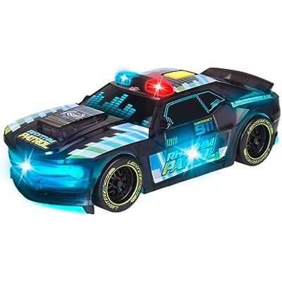 Dickie Toys Rhythm Patrol Light Racer cm 20. , +3 anni, con luci e suoni, auto police, motore a frizione, batterie incluse Dickie Toys Rhythm Patrol Light Racer cm 20. , +3 anni, con luci e suoni, auto police, motore a frizione, batterie incluse