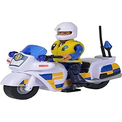 Simba Sam Il Pompiere Moto Polizia, , + 3 Anni, Incluso Personaggio Malcom e Accessori Simba Sam Il Pompiere Moto Polizia, , + 3 Anni, Incluso Personaggio Malcom e Accessori