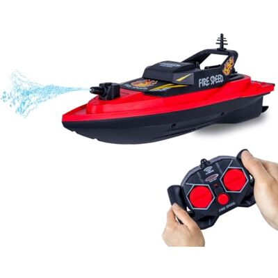 JAMARA Barca antincendio Fire Speed 2,4 GHz, rossa, modellino radiocomandato con funzione spruzzo, spruzzatore d'acqua e telecomando, per bambini JAMARA Barca antincendio Fire Speed 2,4 GHz, rossa, modellino radiocomandato con funzione spruzzo, spruzzatore d'acqua e telecomando, per bambini