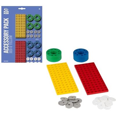 PLUS PLUS Kit di accessori Ruote e base di costruzione Gioco di costruzione per bambini da 3 anni PP PLUS PLUS Kit di accessori Ruote e base di costruzione Gioco di costruzione per bambini da 3 anni PP