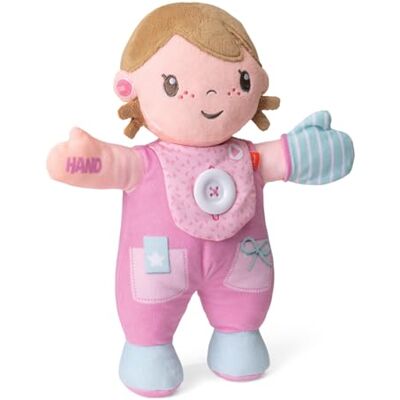 Chicco Bambola Interattiva Evolutiva Bilingue (Italiano/Inglese) Mila, Insegna Parti Corpo, Numeri e Vestirsi, Metodo Montessori, Morbida 6 Mesi+ Chicco Bambola Interattiva Evolutiva Bilingue (Italiano/Inglese) Mila, Insegna Parti Corpo, Numeri e Vestirsi, Metodo Montessori, Morbida 6 Mesi+