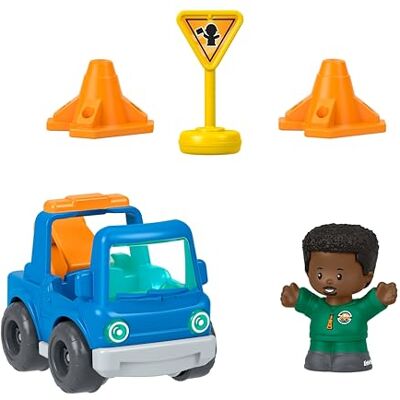 Fisher Price Little People Soccorso stradale, set per il gioco immaginativo con personaggio, carro attrezzi a spinta e 3 segnali stradali inclusi, 1+ anni, Fisher Price Little People Soccorso stradale, set per il gioco immaginativo con personaggio, carro attrezzi a spinta e 3 segnali stradali inclusi, 1+ anni,