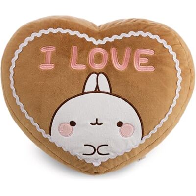 NICI Cuscino MOLANG Cuore Pan di Zenzero 35x28,5 cm Morbido e Decorativo per Cameretta e Casa, Idea Regalo NICI Cuscino MOLANG Cuore Pan di Zenzero 35x28,5 cm Morbido e Decorativo per Cameretta e Casa, Idea Regalo