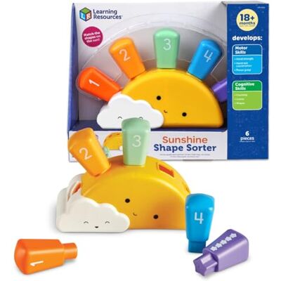 Learning Resources Separa Forme Sole, da 18 Mesi+, Gioco per Ordinare Forme, Motricità Fine e Riconoscimento Colori Learning Resources Separa Forme Sole, da 18 Mesi+, Gioco per Ordinare Forme, Motricità Fine e Riconoscimento Colori