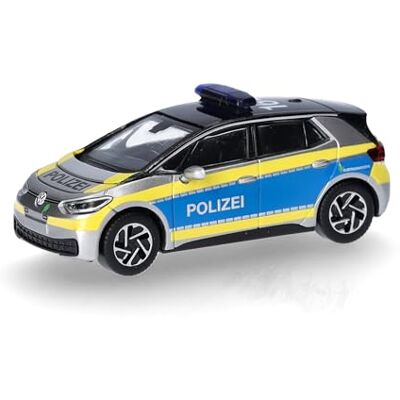 Herpa Modellino auto VW ID.3 Polizia Amburgo, miniatura scala 1:87, pezzo da collezione, Made in Germany, modello in plastica Herpa Modellino auto VW ID.3 Polizia Amburgo, miniatura scala 1:87, pezzo da collezione, Made in Germany, modello in plastica