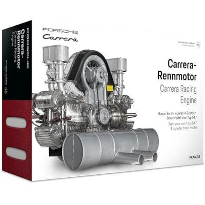 Franzis Porsche Carrera Racing Engine a true-to-life model kit of 1:3 scale of the 4-cylinder boxer engine type 547, original motorsound and a handbook with 86 pages Franzis Porsche Carrera Racing Engine a true-to-life model kit of 1:3 scale of the 4-cylinder boxer engine type 547, original motorsound and a handbook with 86 pages
