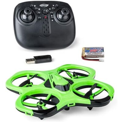 Carson Cyber Drone IR RTF – quadricottero RC con funzione Flip a 360°, modalità Headless, stabilizzazione giroscopica, illuminazione LED, drone radiocomandato, verde Carson Cyber Drone IR RTF – quadricottero RC con funzione Flip a 360°, modalità Headless, stabilizzazione giroscopica, illuminazione LED, drone radiocomandato, verde