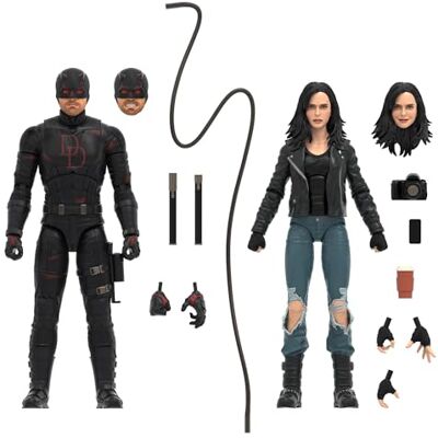 Marvel Hasbro Legends Series, Daredevil e Jessica Jones, 2 action figure collezionabili ispirate a "Daredevil: Rinascita", da 15 cm Marvel Hasbro Legends Series, Daredevil e Jessica Jones, 2 action figure collezionabili ispirate a "Daredevil: Rinascita", da 15 cm