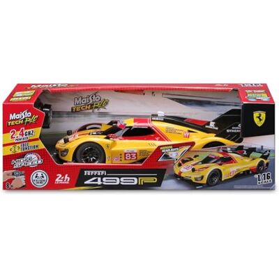 Burago B Ferrari 499P LMH #83 Le Mans 2024-1/16 Veicolo radiocomandato 2,4 GHz Auto RC ricaricabile Velocità 13,7 km/h Modello ridotto realistico di Corsa Giocattolo per bambini e Burago B Ferrari 499P LMH #83 Le Mans 2024-1/16 Veicolo radiocomandato 2,4 GHz Auto RC ricaricabile Velocità 13,7 km/h Modello ridotto realistico di Corsa Giocattolo per bambini e