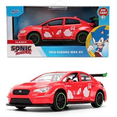 Jada Toys Sonic Auto Subaru WRX STI (Circa 13,5 cm) Modellino Auto in Metallo con Porte apribili 2016 Subaru in Sonic Design, Giocattolo per Fan e Bambini dagli 8 Anni in su, Scala 1:32 Jada Toys Sonic Auto Subaru WRX STI (Circa 13,5 cm) Modellino Auto in Metallo con Porte apribili 2016 Subaru in Sonic Design, Giocattolo per Fan e Bambini dagli 8 Anni in su, Scala 1:32