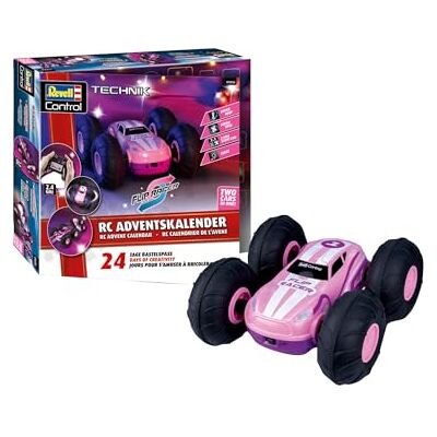 Revell Avvento Calendar RC Stunt Car Pink I RC Stunt Car with 360 Super Spin I DIY Advent Calendar I Christmas Calendar for Boys, Girls and Adults from 8 Years I Car Assembly in 24 Days Revell Avvento Calendar RC Stunt Car Pink I RC Stunt Car with 360 Super Spin I DIY Advent Calendar I Christmas Calendar for Boys, Girls and Adults from 8 Years I Car Assembly in 24 Days