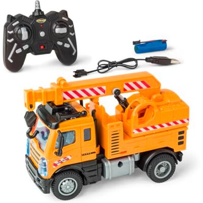 Carson 1:50 Nano City Autogru 2,4 GHz – Auto radiocomandato, veicolo RC, autonomia di 40 minuti, giocattolo per bambini, mezzo da cantiere, auto telecomandata Carson 1:50 Nano City Autogru 2,4 GHz – Auto radiocomandato, veicolo RC, autonomia di 40 minuti, giocattolo per bambini, mezzo da cantiere, auto telecomandata