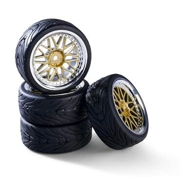 Carson 1:10 Set di ruote (4) Y-Design1 oro/cromo accessori per modellismo, pezzi di ricambio, tuning, pneumatici, set di pneumatici Carson 1:10 Set di ruote (4) Y-Design1 oro/cromo accessori per modellismo, pezzi di ricambio, tuning, pneumatici, set di pneumatici